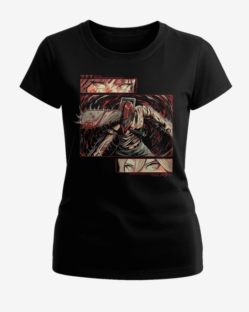 Polera de Mujer Negro de Chainsaw Man