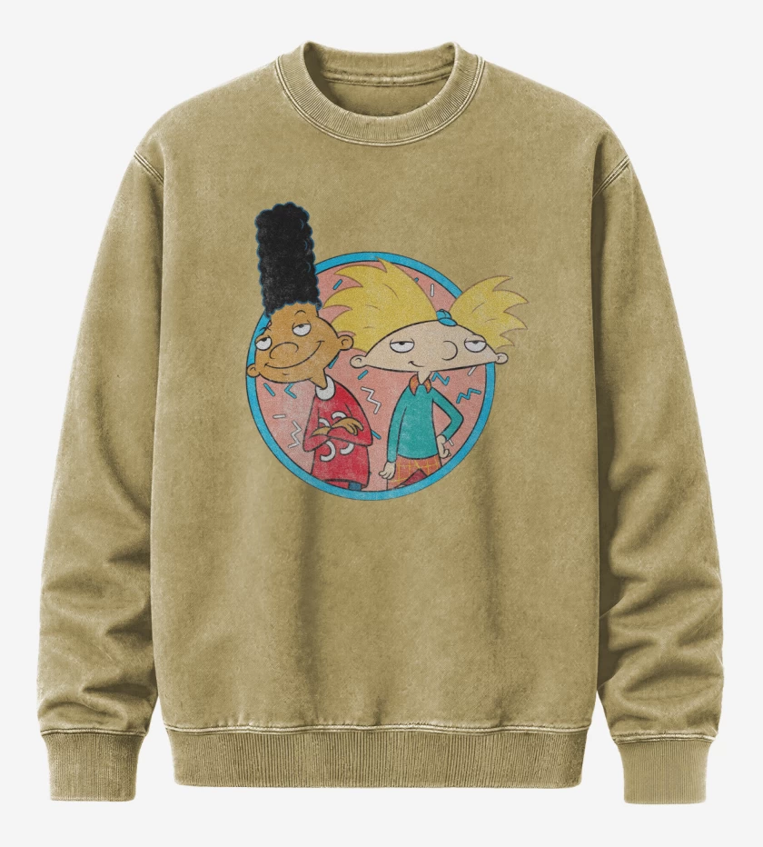 Poleron Polo Acid Wash Beige de Arnoldo y Gerardo