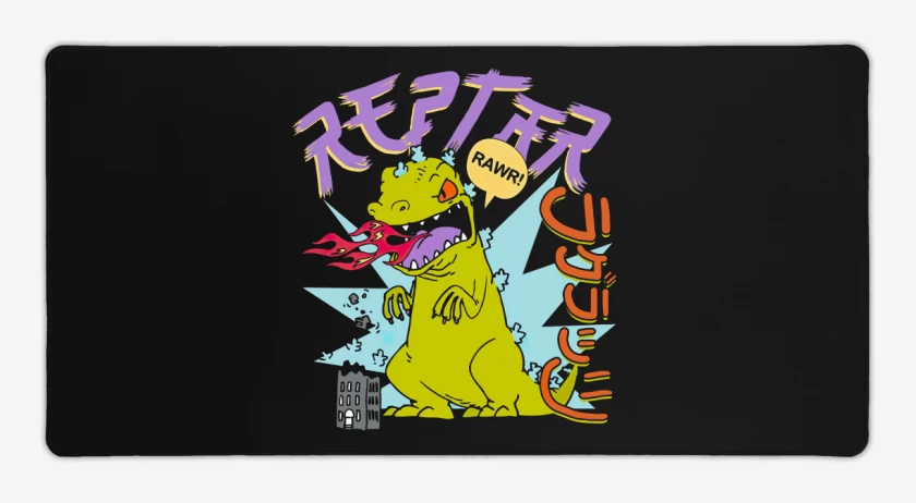 Mouse pad Gamer Negro de Reptar