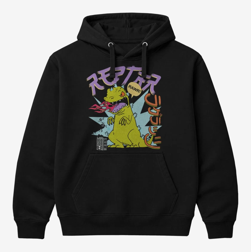 Polerón Canguro Negro de Reptar