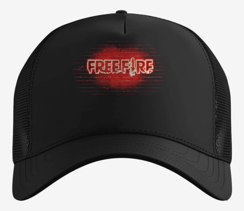 Gorro Free fire neon rojo