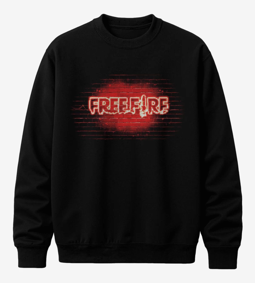 Poleron polo Free fire neon rojo