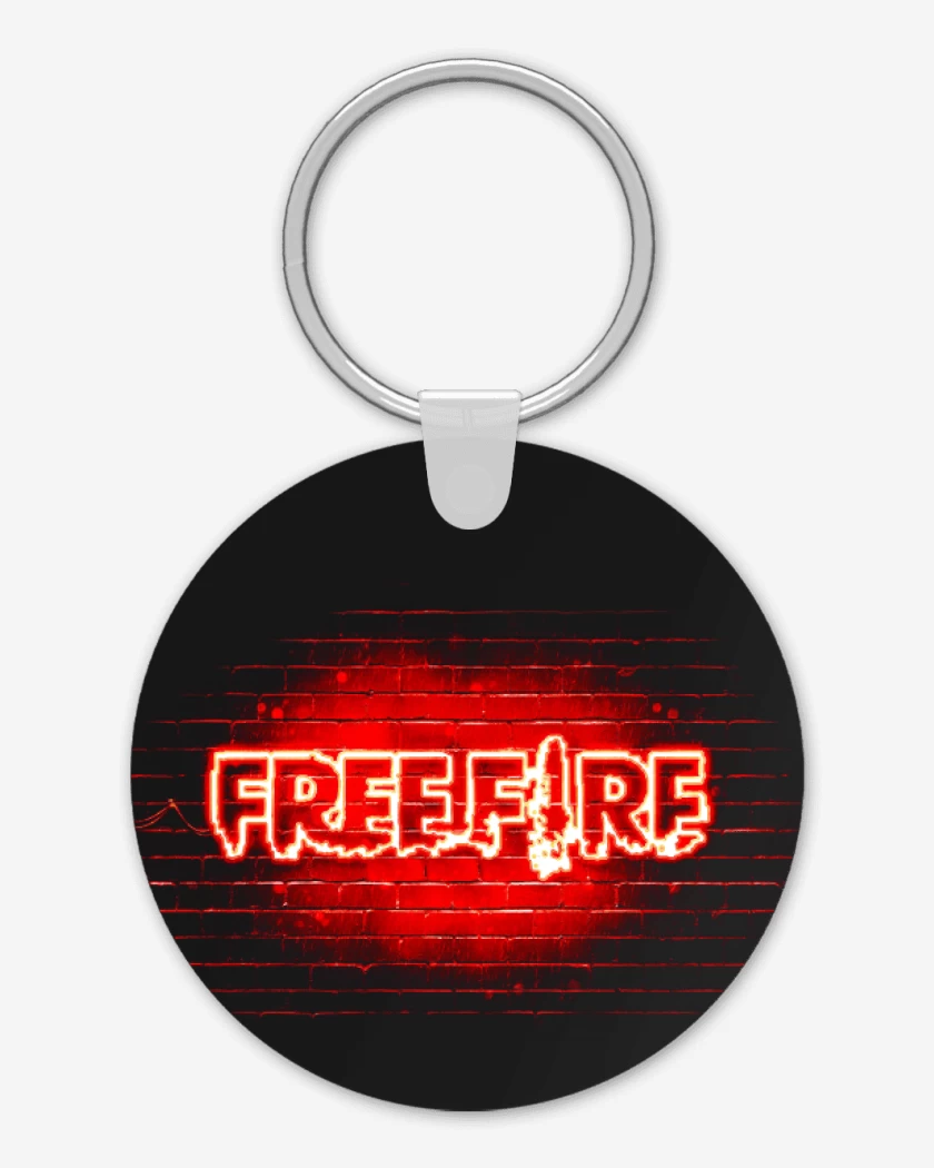 Llavero Free fire neon rojo