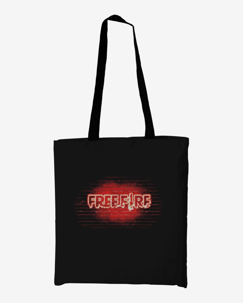 Totebag Free fire neon rojo