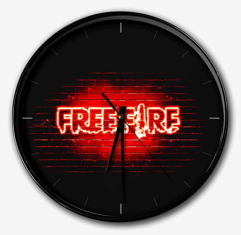 Reloj Free fire neon rojo