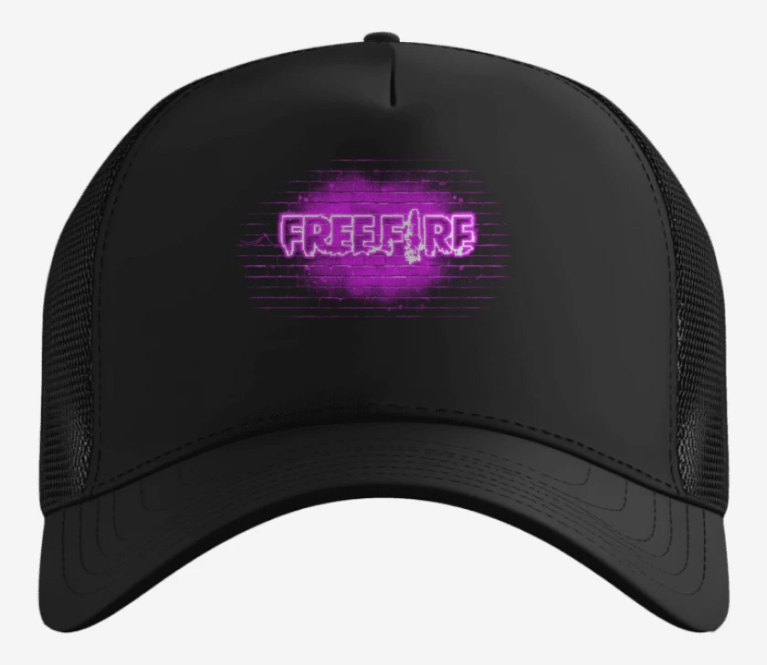 Gorro Free fire neon morado