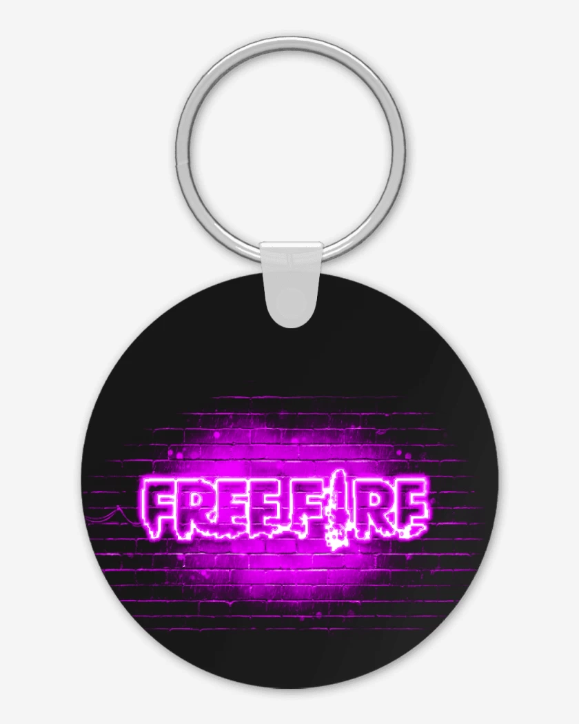 Llavero Free fire neon morado