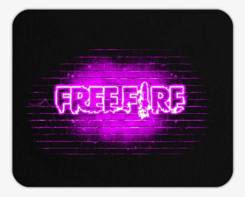 Mousepad Free fire neon morado