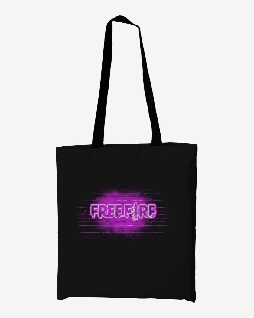 Totebag Free fire neon morado
