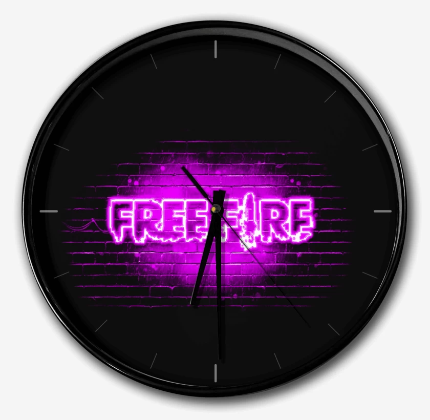 Reloj Free fire neon morado