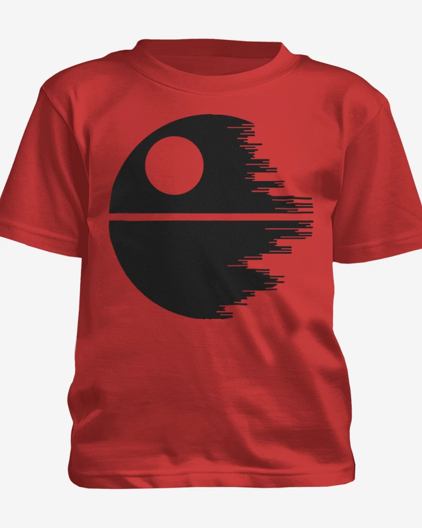 Polera de niño Rojo de Estrella de la muerte