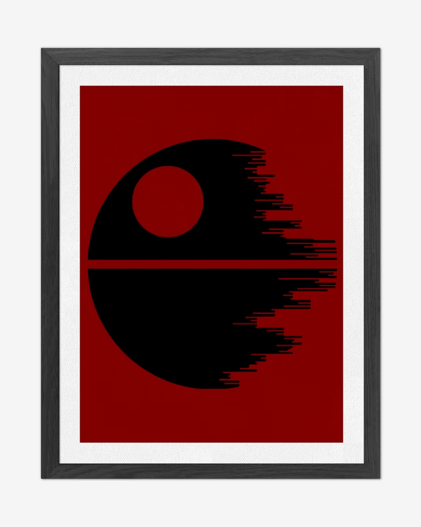 Cuadro decorativo Rojo de Estrella de la muerte