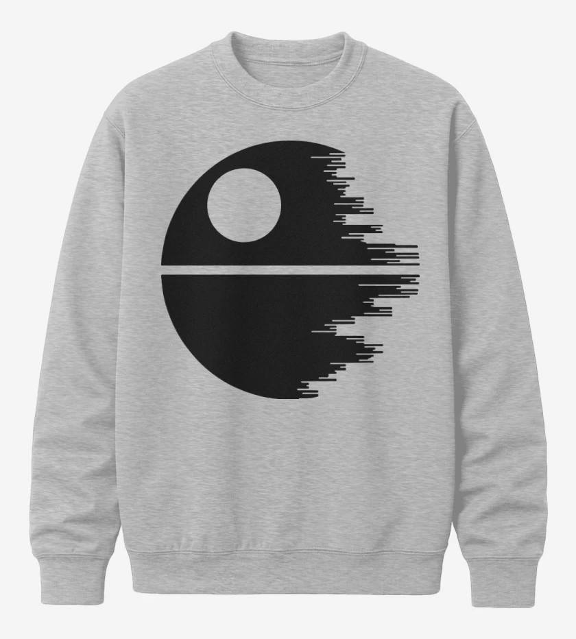 Poleron polo Gris Melange de Estrella de la muerte
