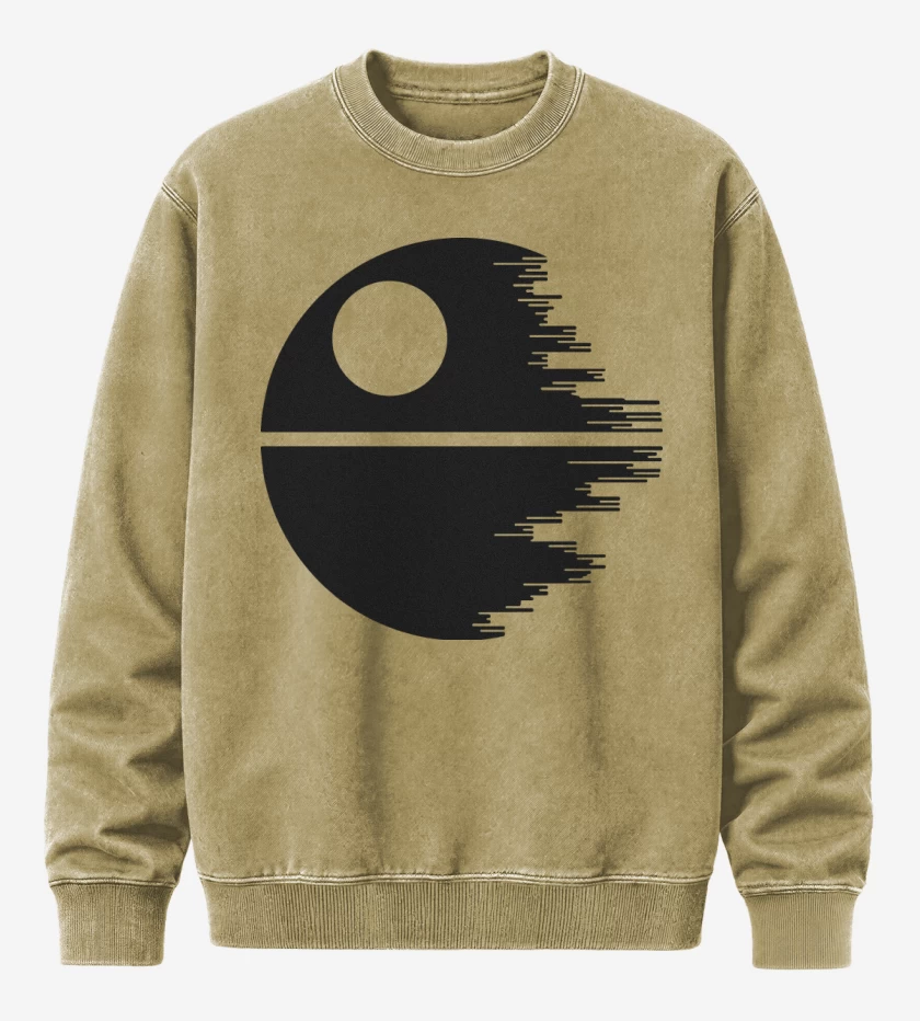 Poleron Polo Acid Wash Beige de Estrella de la muerte