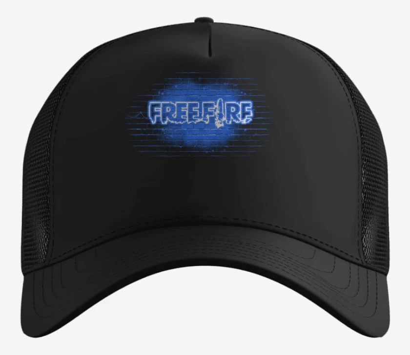 Gorro Free fire neon azul
