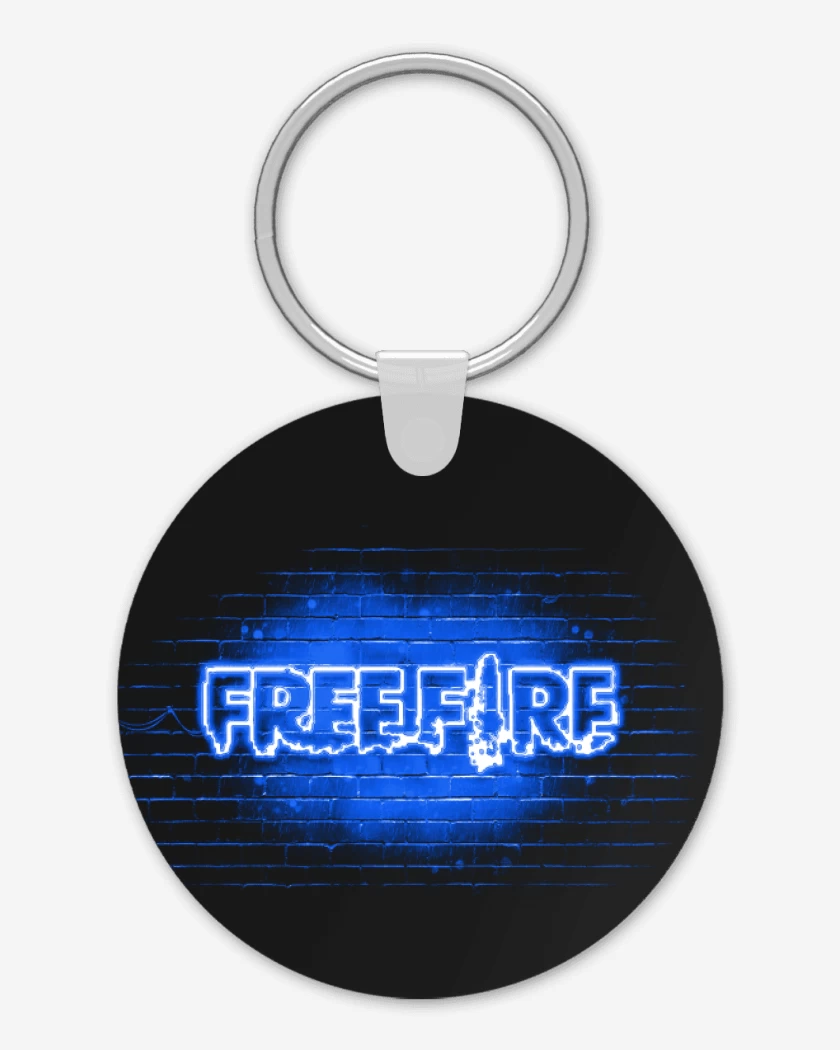 Llavero Free fire neon azul