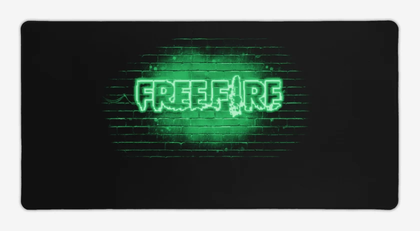 Mouse pad Gamer Free fire neon verde