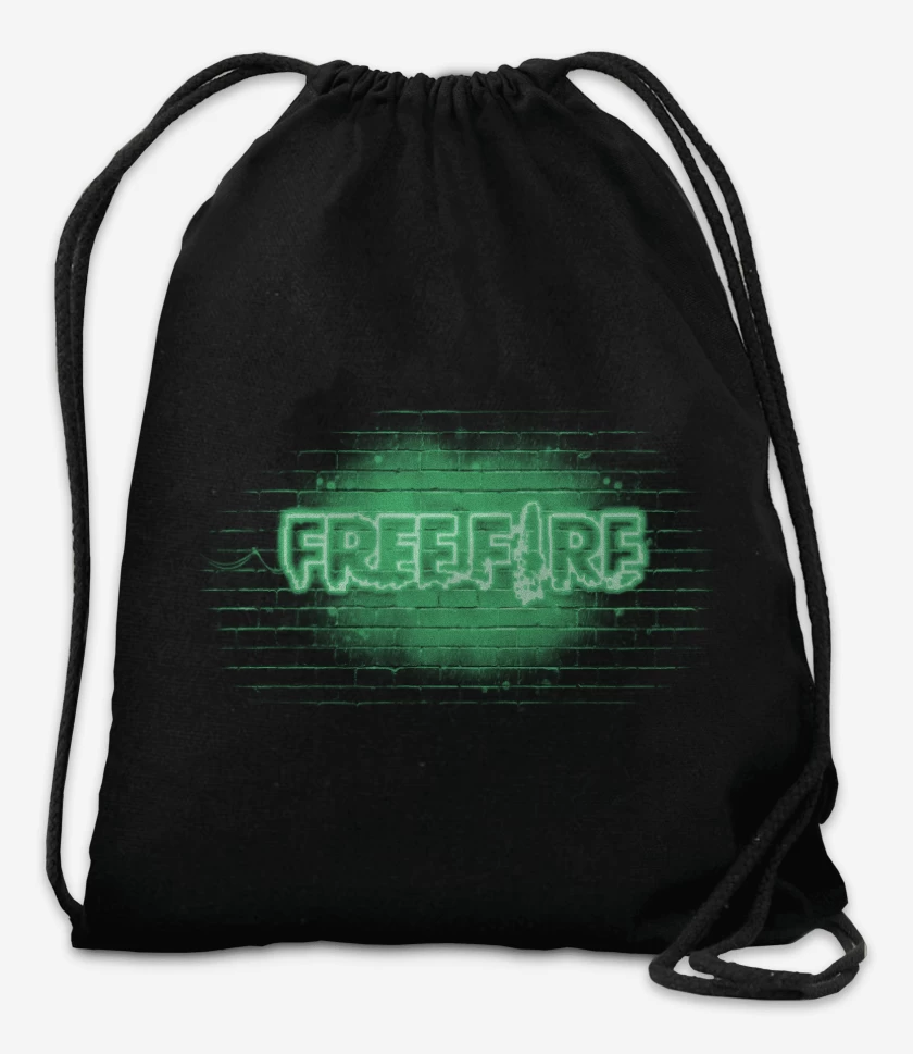 Mochila Free fire neon verde