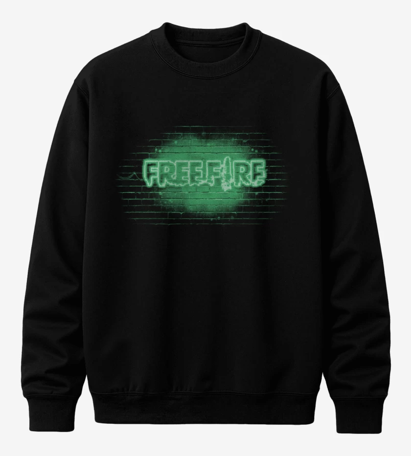 Poleron polo Free fire neon verde