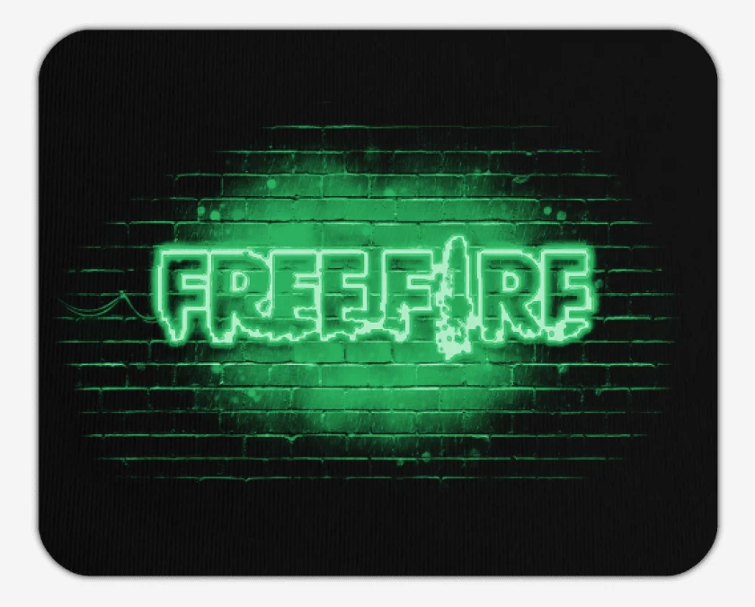 Mousepad Free fire neon verde
