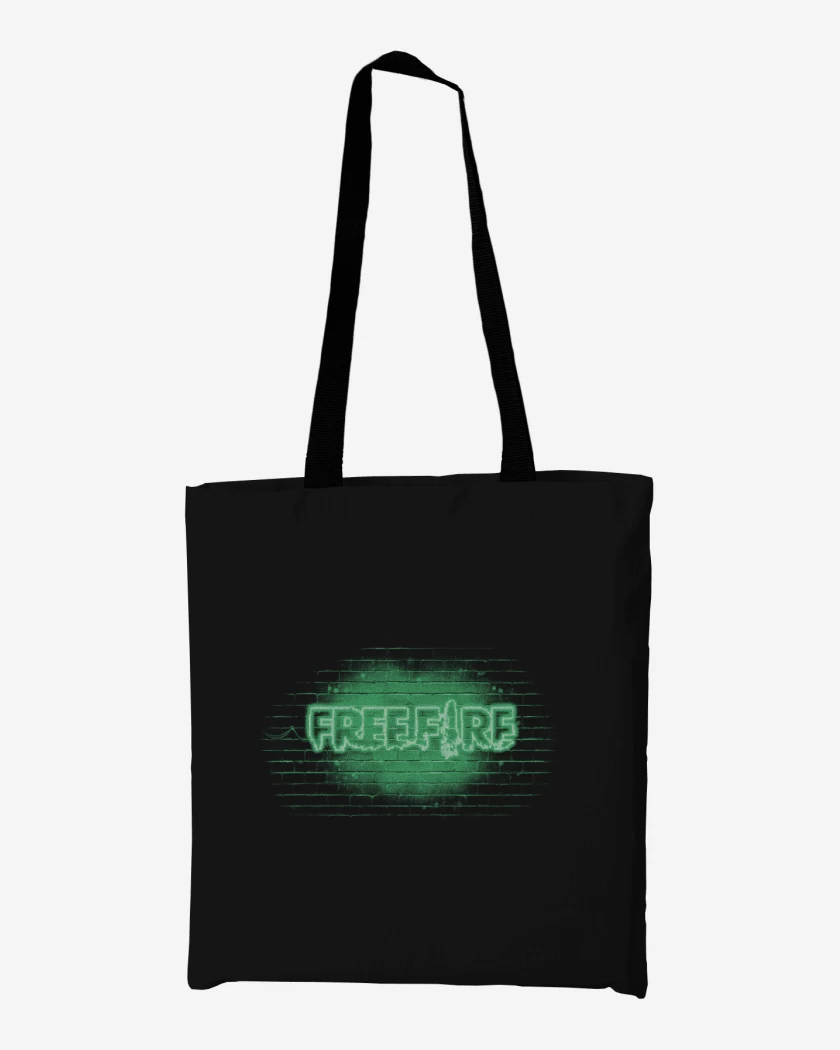 Totebag Free fire neon verde
