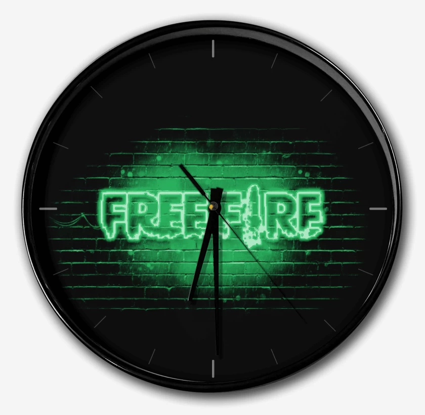 Reloj Free fire neon verde