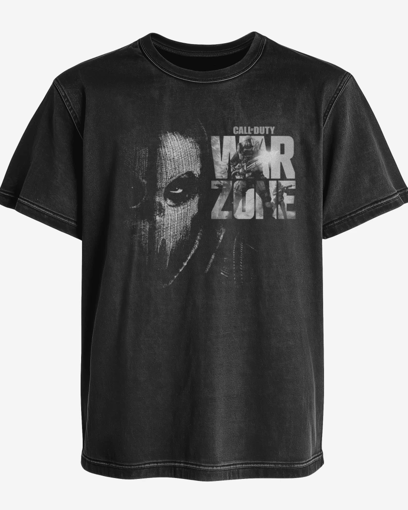 Polera desgastada Negro de Warzone