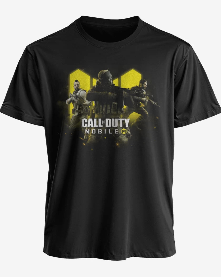 Polera premium Negro de Call of duty mobile