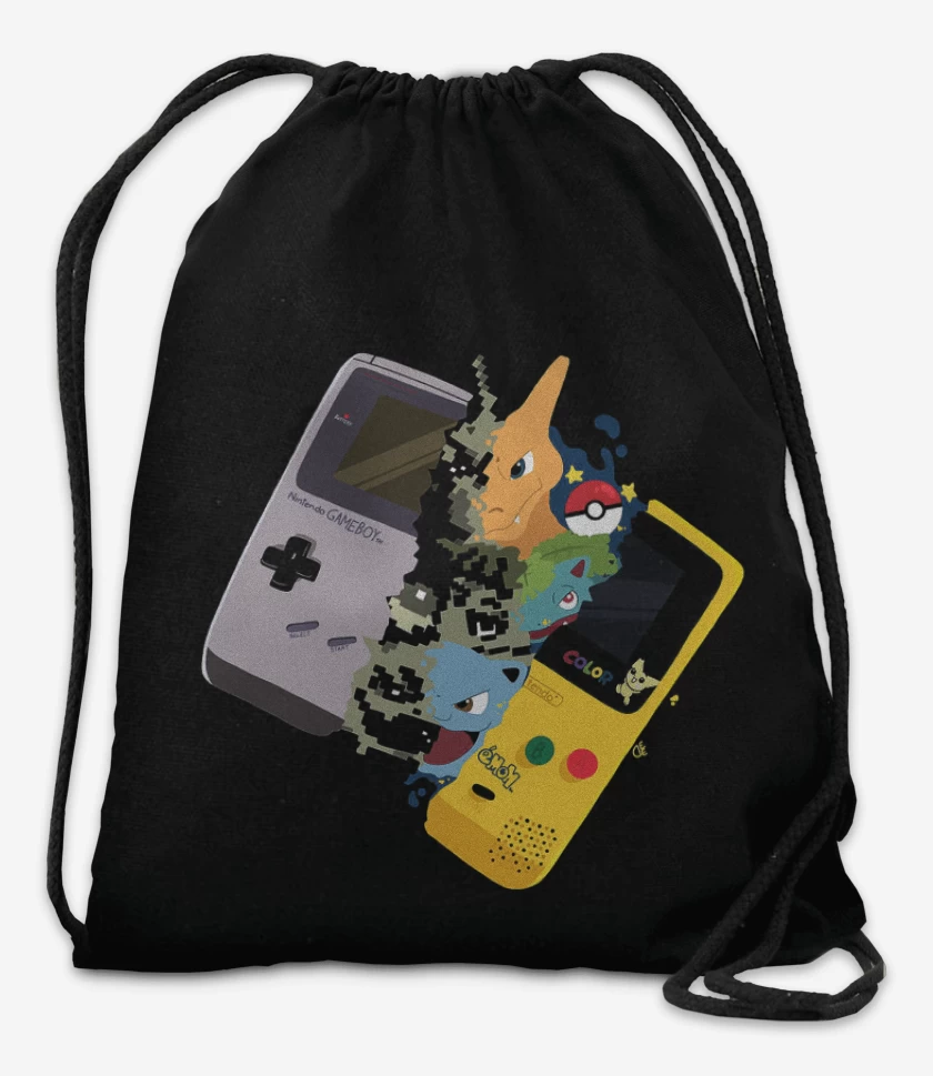 Mochila Negro de Gameboy pokemon