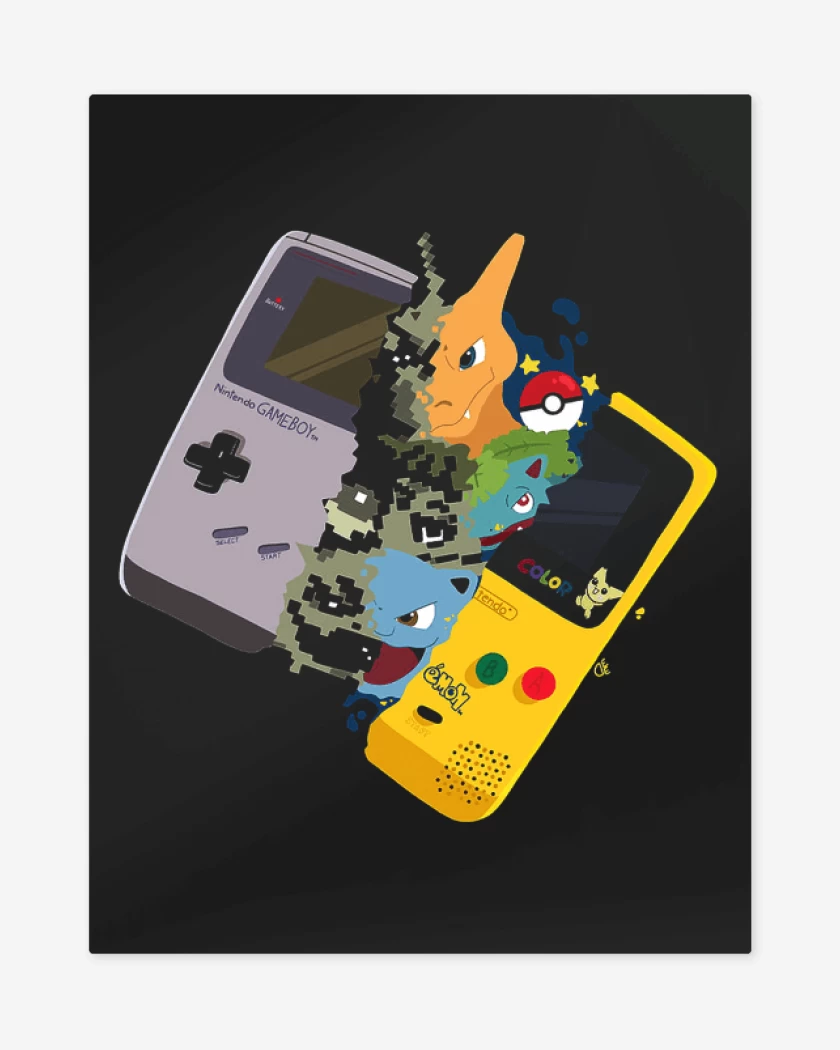Print metalico Gameboy pokemon
