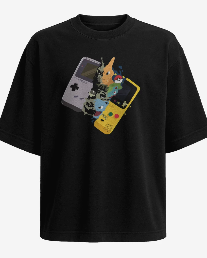 Polera Oversize Gameboy pokemon