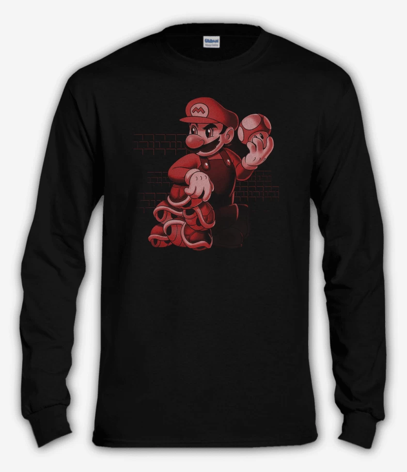 Polera manga larga Negro de Bigote bros 