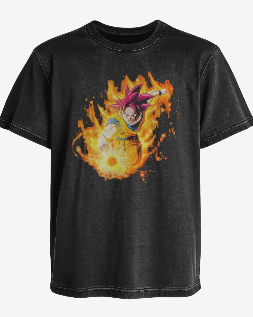 Polera desgastada Negro de God mode