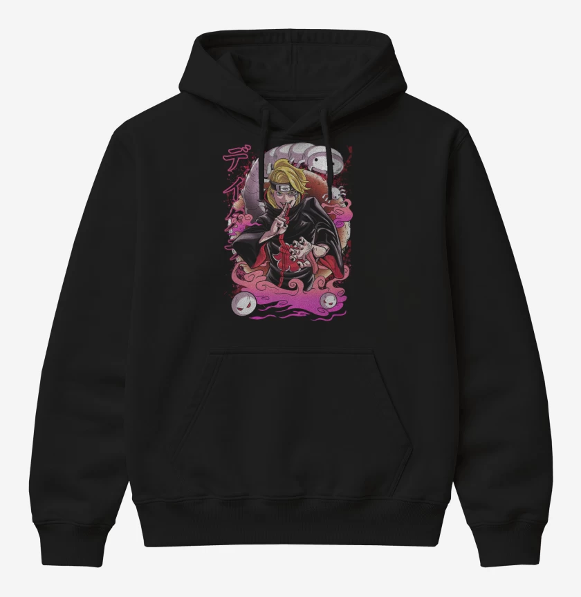 Poleron Canguro básico Negro de Deidara