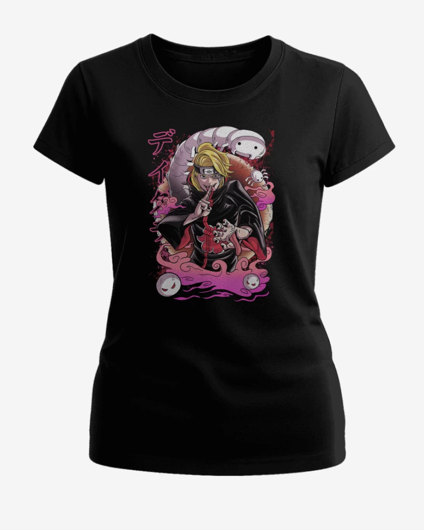 Polera de Mujer Negro de Deidara