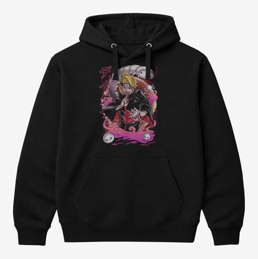 Polerón Canguro Negro de Deidara