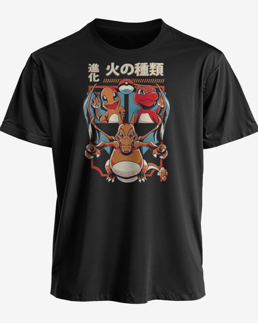 Polera premium Negro de Equipo Fuego