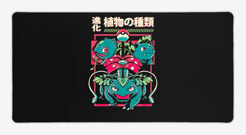 Mouse pad Gamer Negro de Equipo Planta