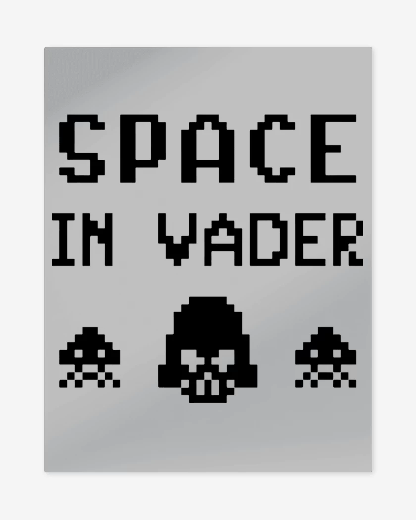 Print metalico Gris Melange de Space In Vader