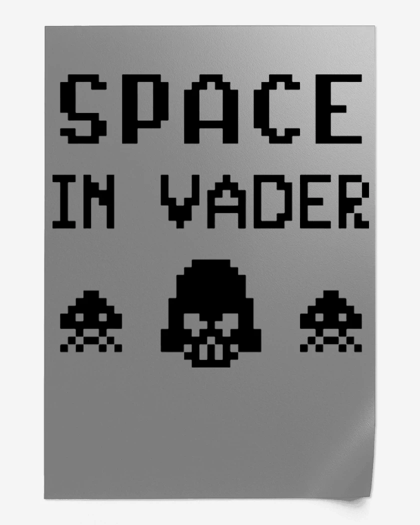 Print Gris Melange de Space In Vader