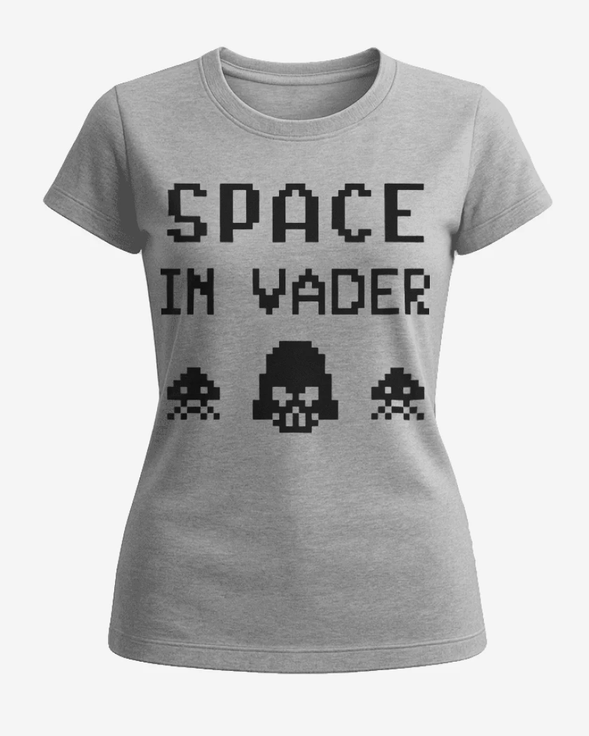 Polera de Mujer Gris Melange de Space In Vader