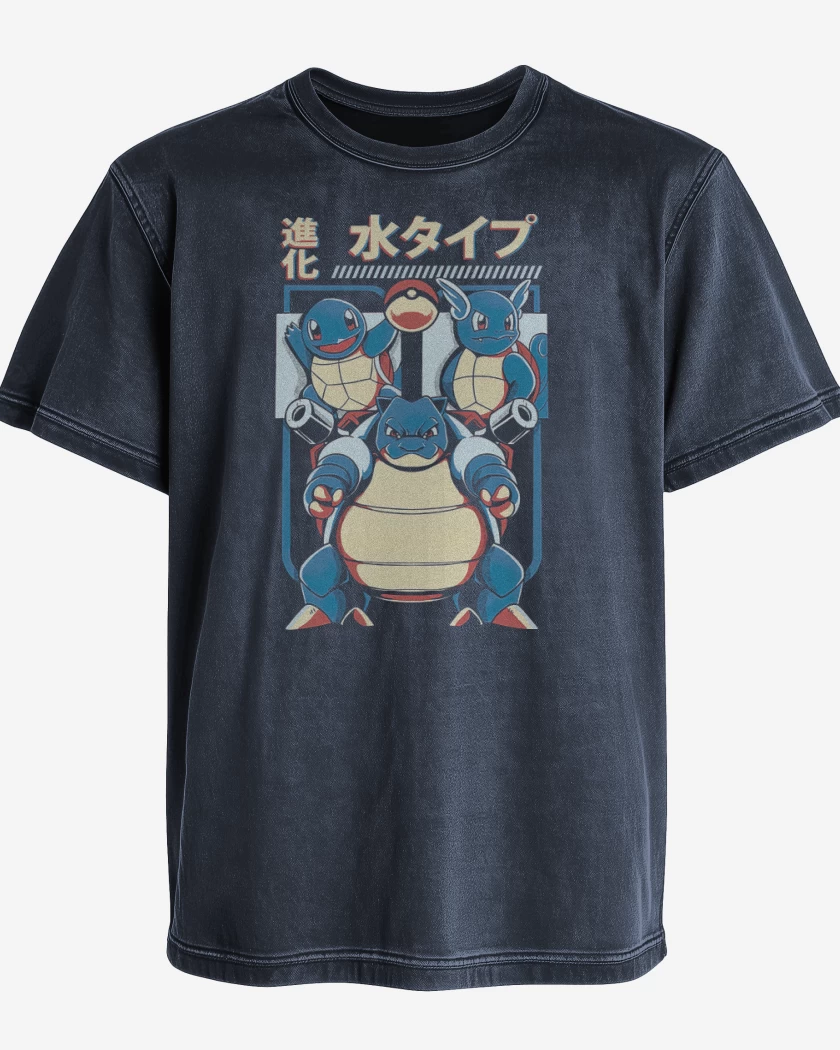 Polera desgastada Azul Marino de Equipo Agua
