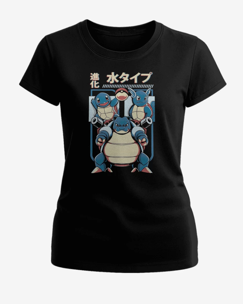 Polera de Mujer Negro de Equipo Agua