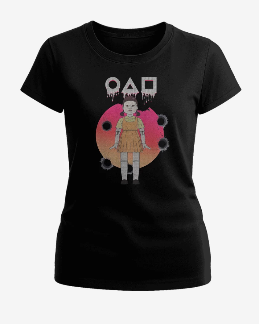Polera de Mujer Negro de Luz Verde, Luz Roja