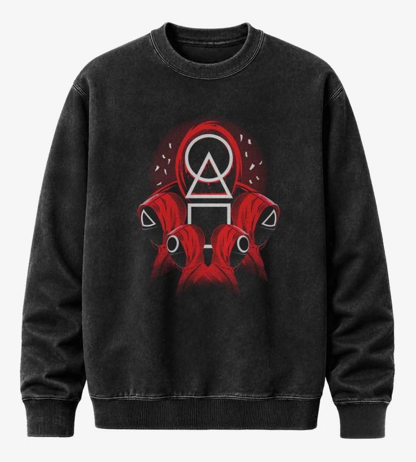 Poleron Polo Acid Wash Negro de El juego