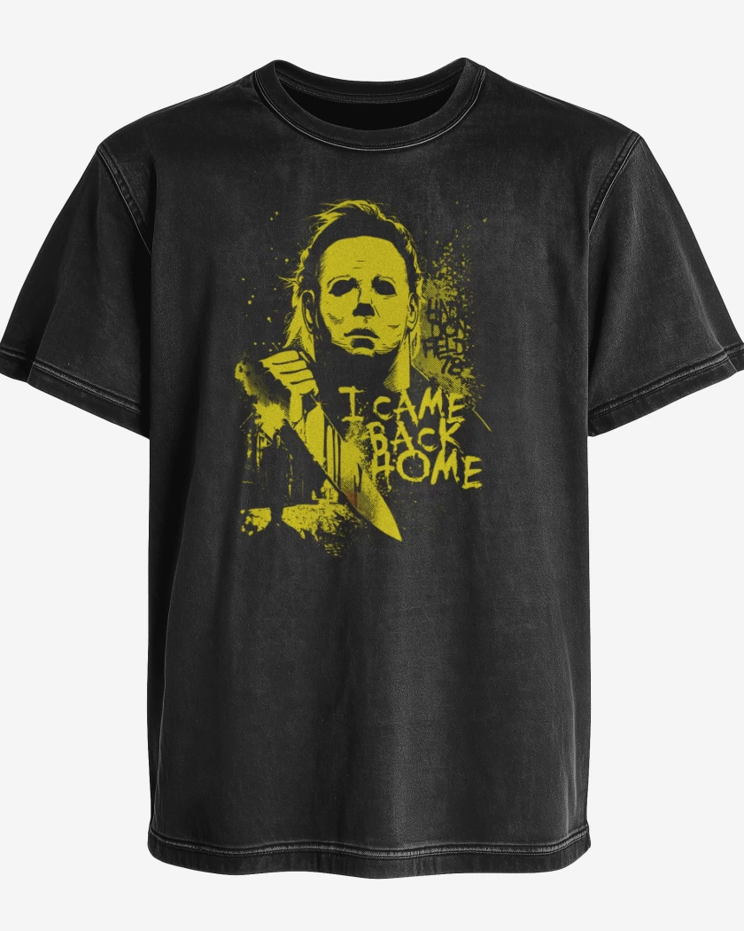 Polera desgastada Negro de Michael mayers