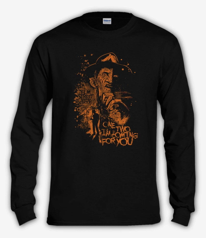 Polera manga larga Negro de freddy krueger