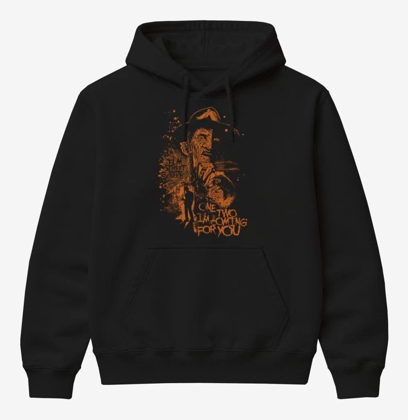 Poleron Canguro básico Negro de freddy krueger
