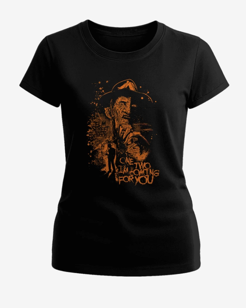 Polera de Mujer Negro de freddy krueger