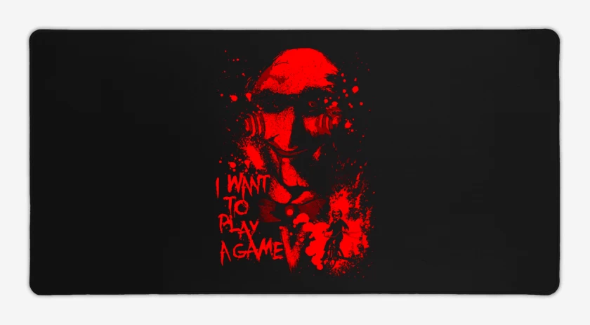 Mouse pad Gamer Negro de Saw 